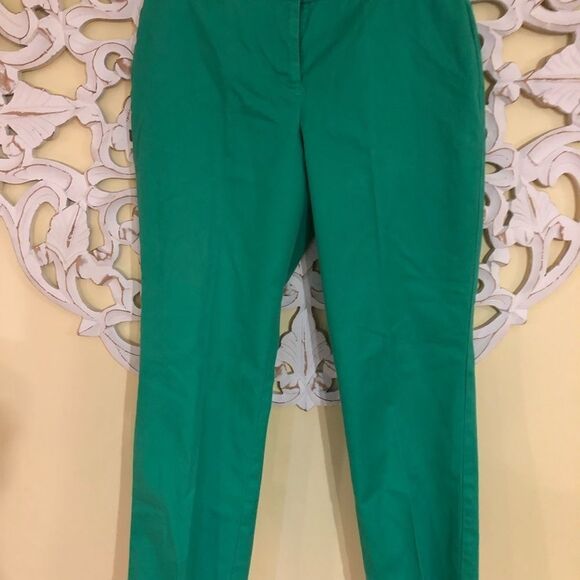 Talbots Womens curvy green crop pants size 4 - Picture 3 of 7